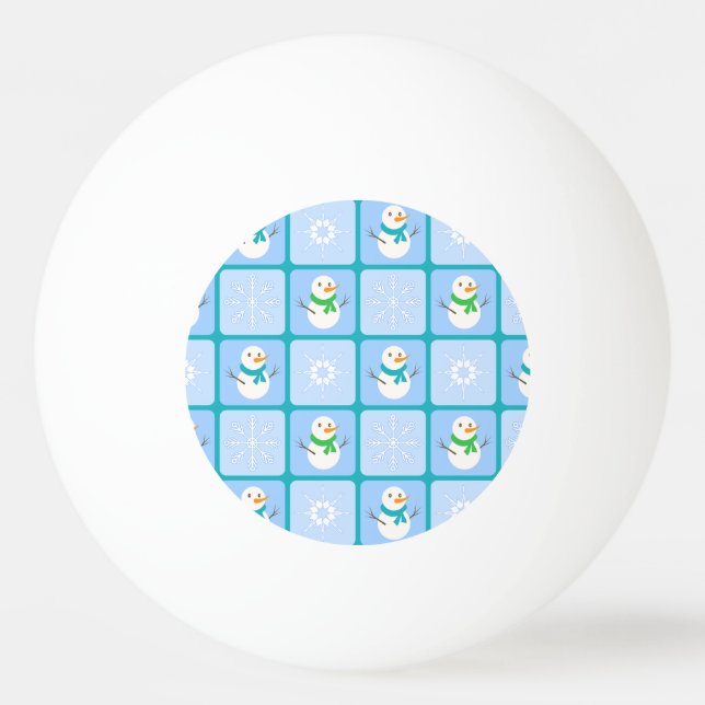 Bolinha De Ping Pong Espelho de neve e flocos de neve com verificação d (Frente)