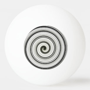 Bolinha De Ping Pong Espiral branca e negra