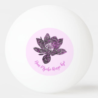 Bolinha De Ping Pong Espiritual - Flor De Lotus Parcialmente Roxo Nam M