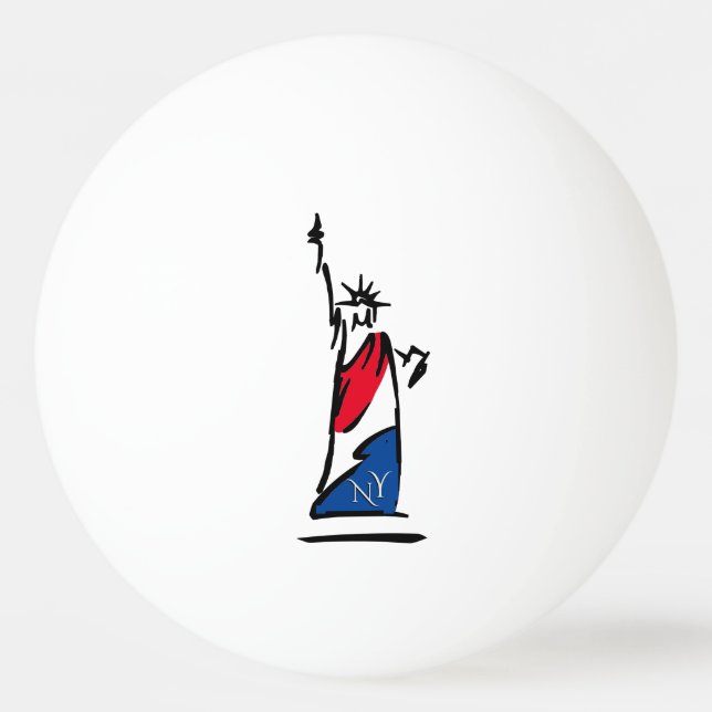 Bolinha De Ping Pong Estátua da Liberdade / Lady Liberty Stripes (Frente)