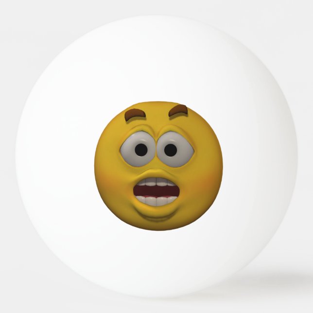 Bolinha De Ping Pong Estilo 3D Affraid Emoticon (Frente)