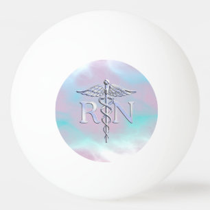 Bolinha De Ping Pong Estilo Chrome RN Caduceus Mãe Médica