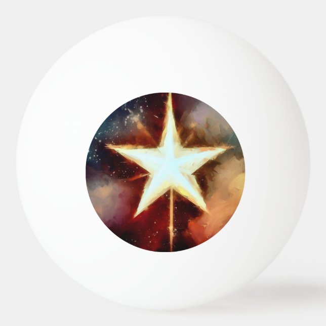 Bolinha De Ping Pong Estrela de Natal (1) (Frente)