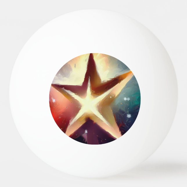Bolinha De Ping Pong Estrela de Natal (4) (Frente)