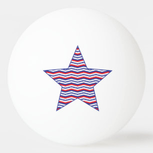 Bolinha De Ping Pong Estrela patriótica de Chevron