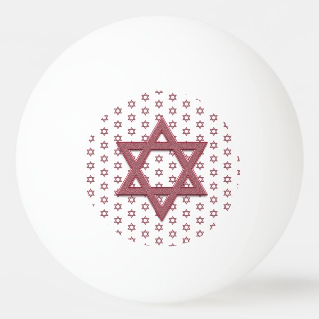 Bolinha De Ping Pong Estrela Vermelha de David Seamless (Frente)