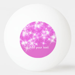 Bolinha De Ping Pong Estrelas brilhantes cor-de-rosa simples adicionam