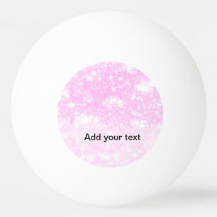 Bolinha De Ping Pong Estrelas cintilantes de brilho rosa simples adicio