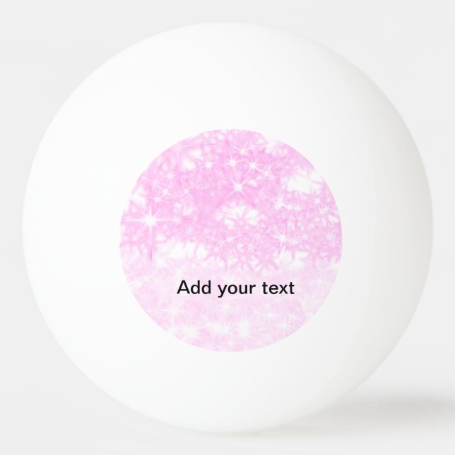 Bolinha De Ping Pong Estrelas cintilantes de brilho rosa simples adicio (Frente)