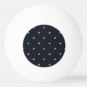 Bolinha De Ping Pong Estrelas de ouro em Preto da Meia-Noite