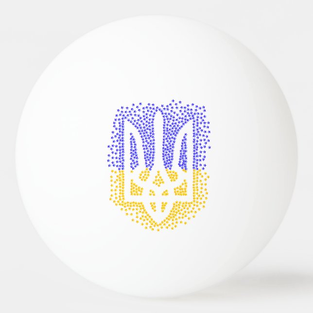 Bolinha De Ping Pong Estrelas ucranianas de dispersão de trizub (Frente)