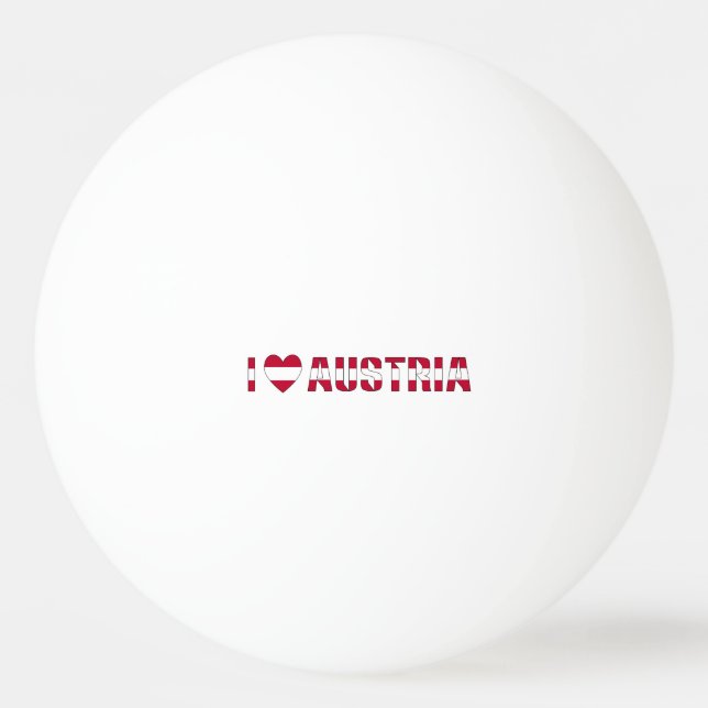 Bolinha De Ping Pong Eu Amo a Áustria (Verso)