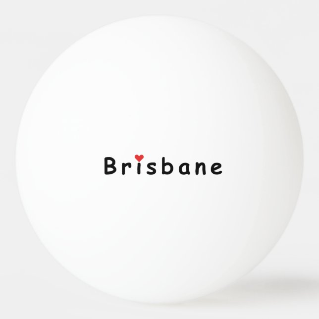 Bolinha De Ping Pong Eu amo Brisbane (Frente)