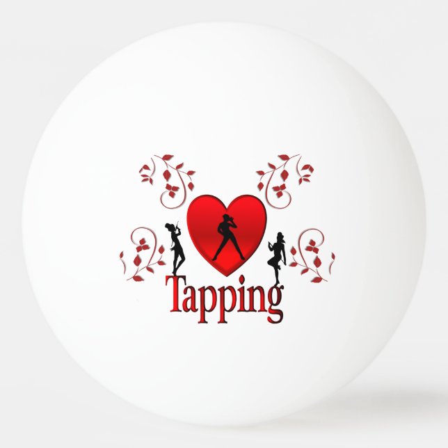 Bolinha De Ping Pong Eu Amo Dança de Sapateado (Frente)