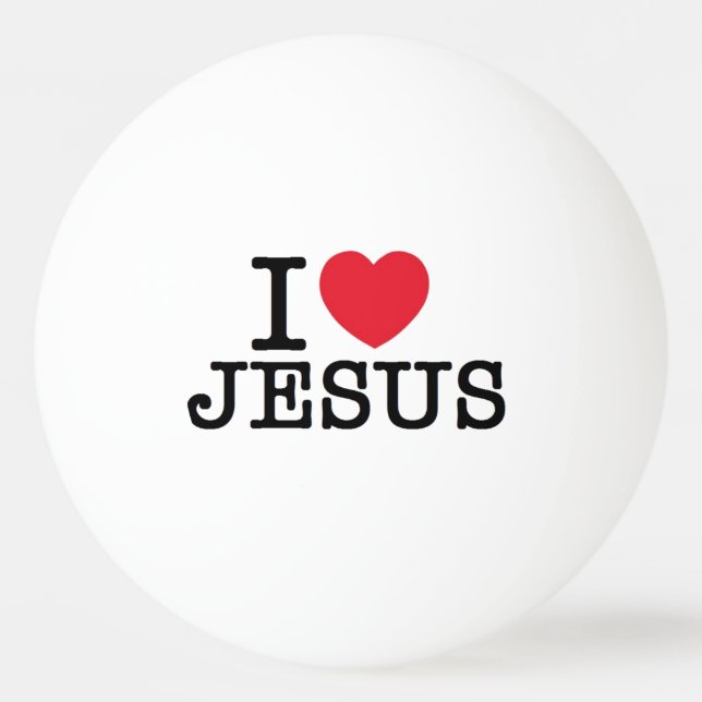Bolinha De Ping Pong Eu amo Jesus (Frente)