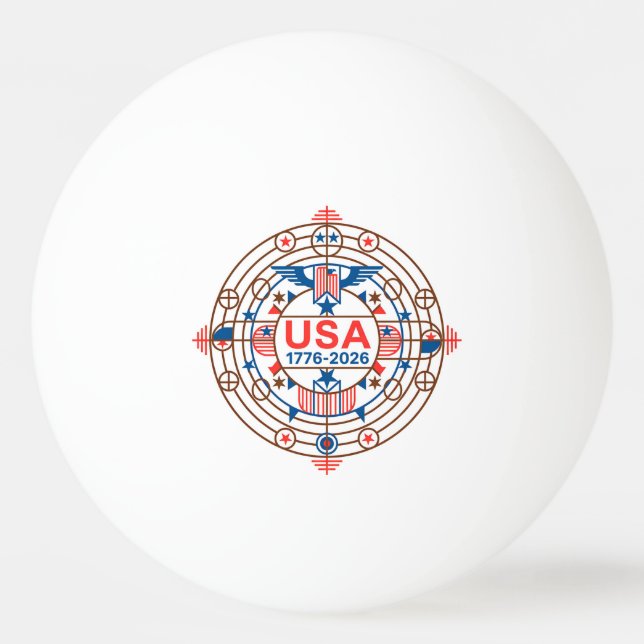 BOLINHA DE PING PONG EUA 1776-2026 (Frente)