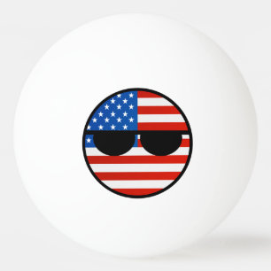 Bolinha De Ping Pong EUA Geeky de tensão engraçados Countryball