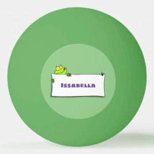 Bolinha De Ping Pong Exemplo de desenho animado de sinal verde de sapo