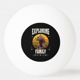 Bolinha De Ping Pong Explorando a Aventura de Férias Vintage do Urso da