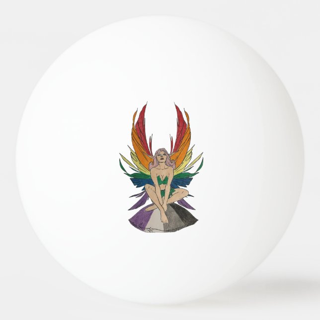 Bolinha De Ping Pong Fada Assexual (Frente)