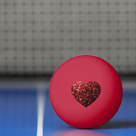 Bolinha De Ping Pong Faíscas cintilantes vermelhos escuros