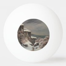 Falaises au Bord de la Mer sous la Neige - Courbet