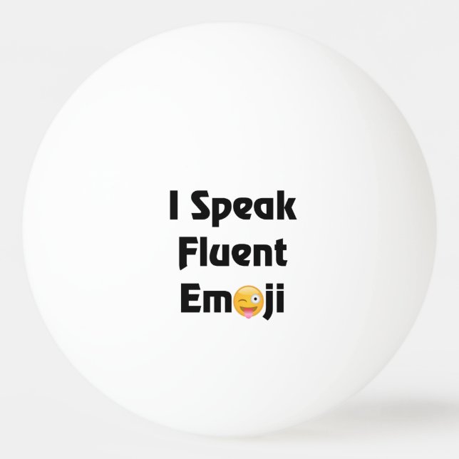 Bolinha De Ping Pong Fale Emoji fluente (Frente)