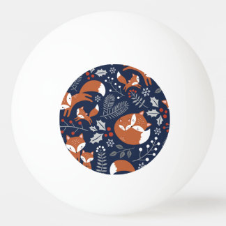 Bolinha De Ping Pong Família Fox: padrão contínuo de vintage.