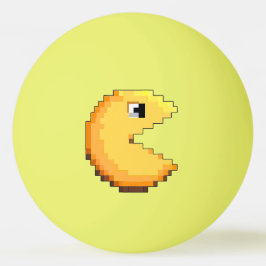 Bolinha De Ping Pong fan art PacMan tribute jaune noir pixel art