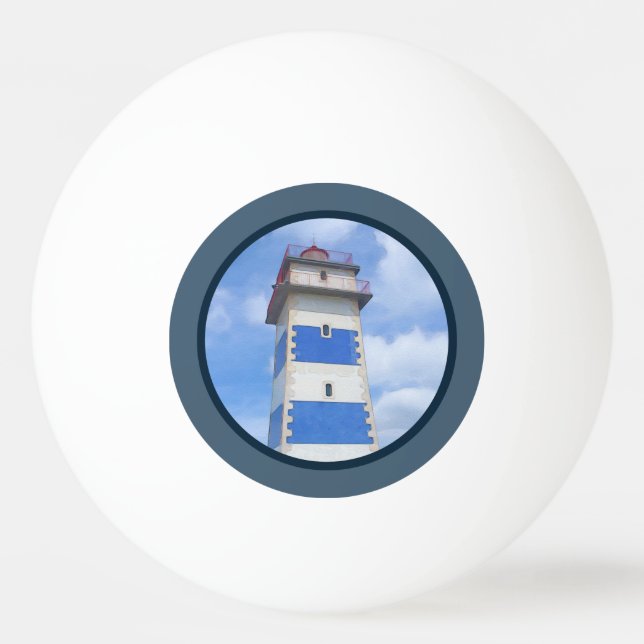 Bolinha De Ping Pong Farol de aquarela (Frente)