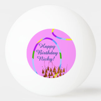 Bolinha De Ping Pong Feliz aniversário