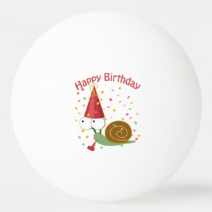 Bolinha De Ping Pong Feliz aniversário! Confetti Snail