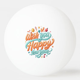 Bolinha De Ping Pong Feliz ano novo