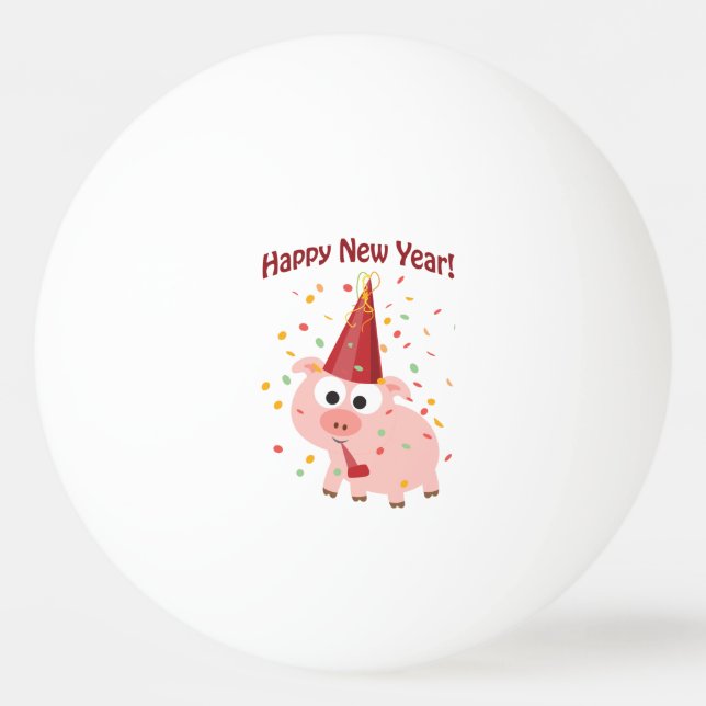 Bolinha De Ping Pong Feliz ano novo (Frente)