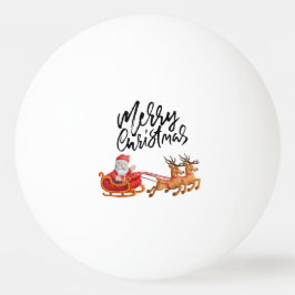 Bolinha De Ping Pong Feliz Natal com a cara engraçada do Papai Noel