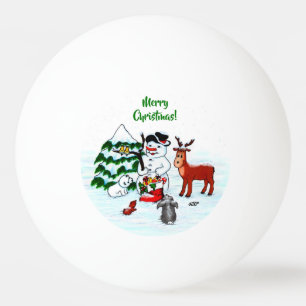 Bolinha De Ping Pong Feliz Natal! Neve com Amigos