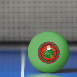 Bolinha De Ping Pong Feliz Natal Papais noeis Tartan Xadrez