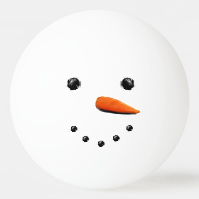 Bolinha De Ping Pong Feliz Natal Snowman (Frente)