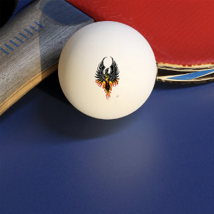 Bolinha De Ping Pong Fênix Fogueira Ascendente Pássaro de Fogo Chamas T