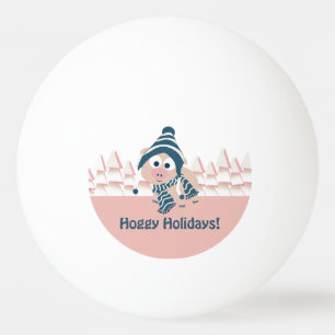 Bolinha De Ping Pong Feriados Hoggy! Porco Inverno