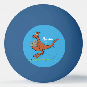 Bolinha De Ping Pong Figura de desenho animado de canguru e koalas