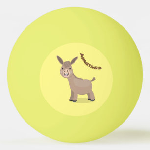 Bolinha De Ping Pong Figura de desenho animado em miniatura feliz e bon