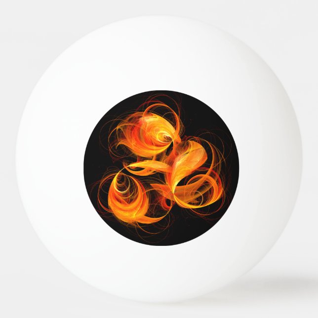 Bolinha De Ping Pong Fireball Abstrato Art (Frente)