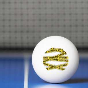 Bolinha De Ping Pong Fita de polícia ofendida não cruze