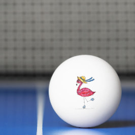 Bolinha De Ping Pong Flamingo, branco e branco, cor-de-rosa, em Skates