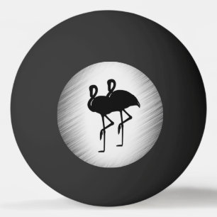Bolinha De Ping Pong Flamingo Preto e Branco