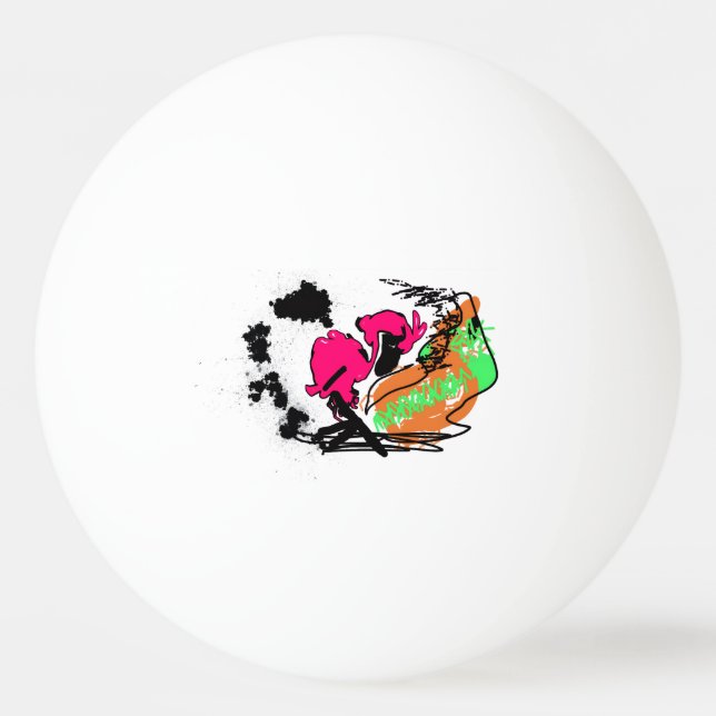 Bolinha De Ping Pong Flamingo rosa WILDONE (Frente)