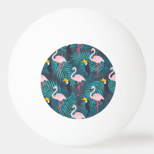 Bolinha De Ping Pong Flamingo, tucano: padrão das folhas tropicais