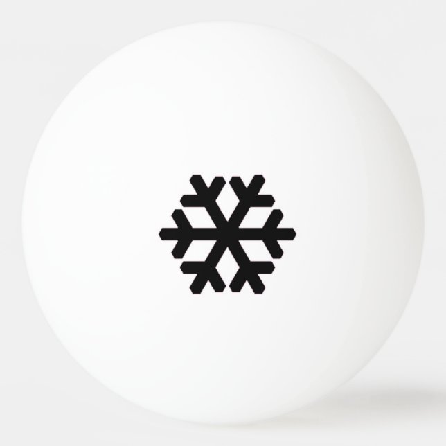 Bolinha De Ping Pong Floco de neve preto (Frente)