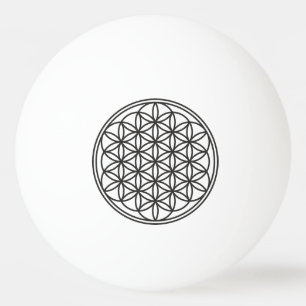 Bolinha De Ping Pong FLOR DA VIDA - Símbolo de Geometria Sagrado 1